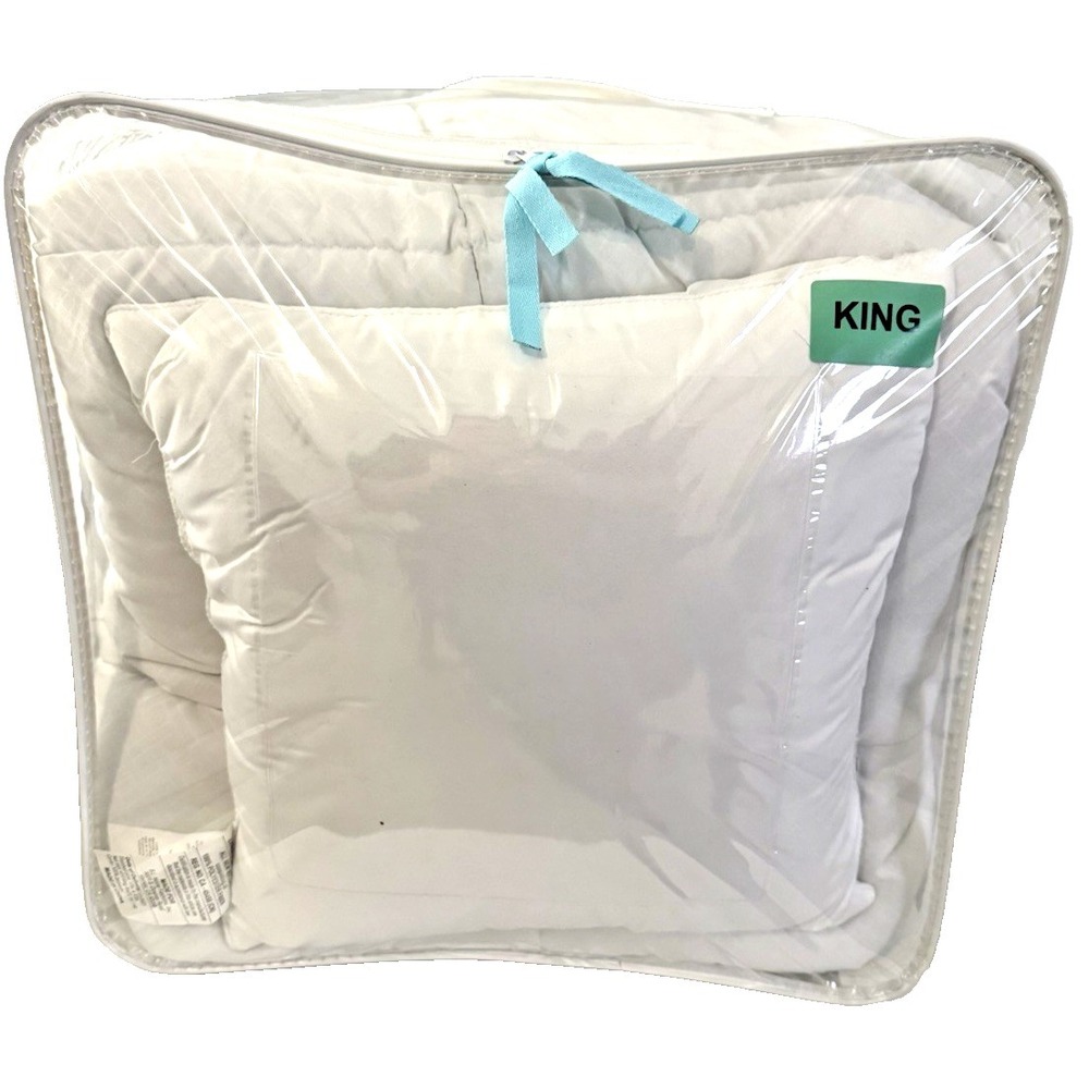West Pacific Home Fashion White Comforter King Bed - Luxurious Warmth